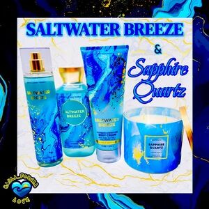 BBW 💙 Saltwater Breeze + Sapphire Quartz 💙 6 pc gift set